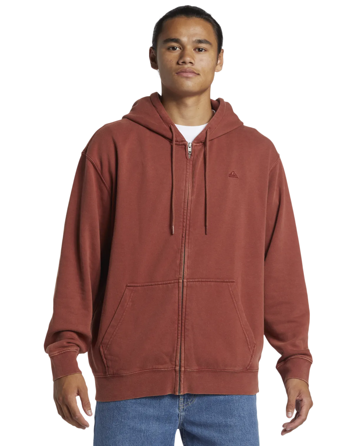 Salt Water Zip Hoodie in Henna
