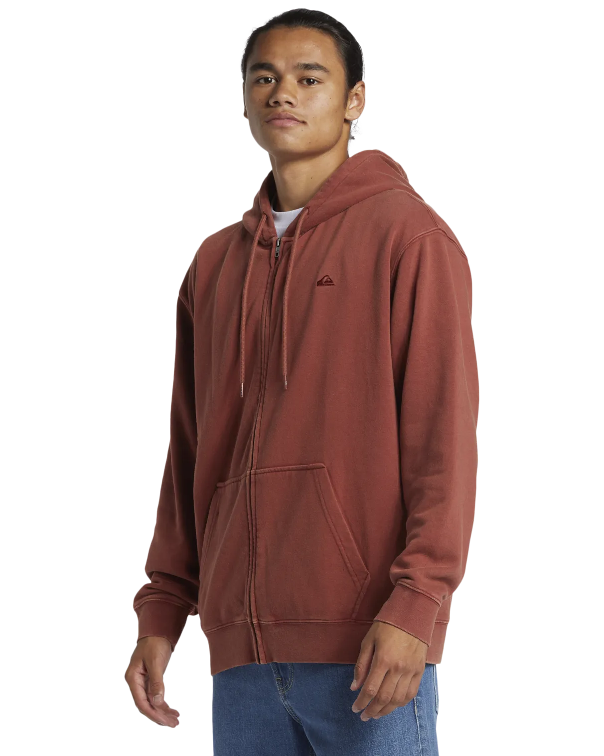 Salt Water Zip Hoodie in Henna