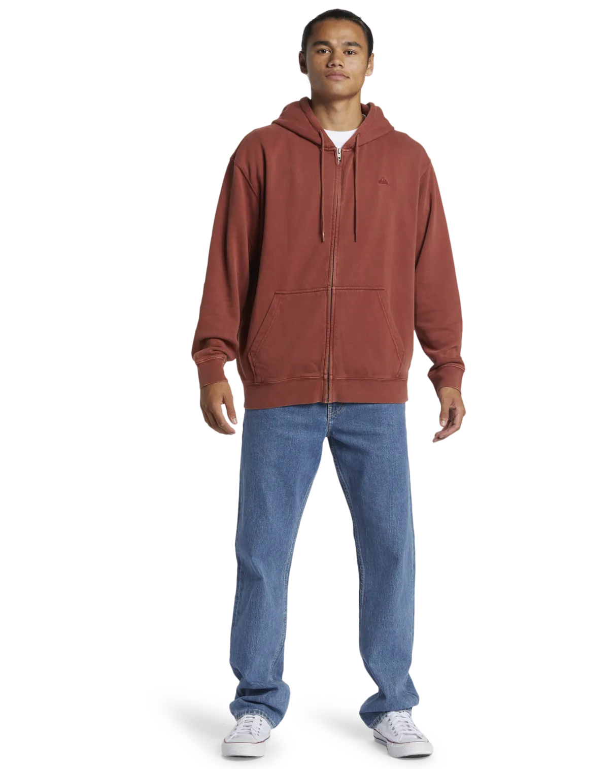 Salt Water Zip Hoodie in Henna