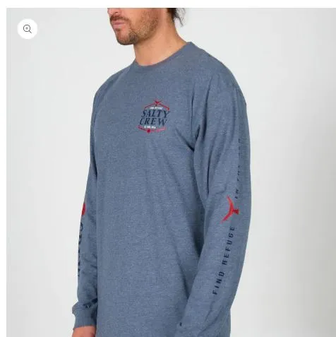 Salty Crew SkipJack Premium LS Mens T Shirt - Athletic Heather
