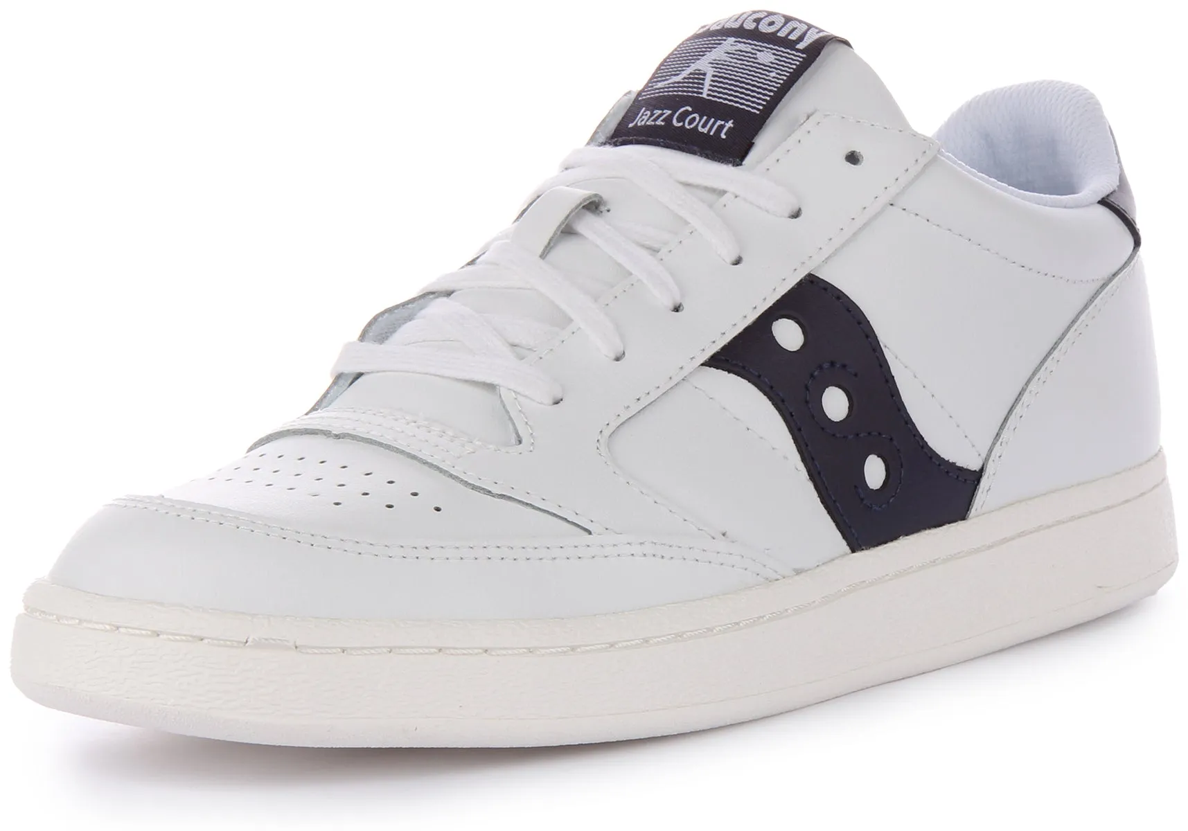 Saucony Jazz Court In White Navy Shoes Saucony