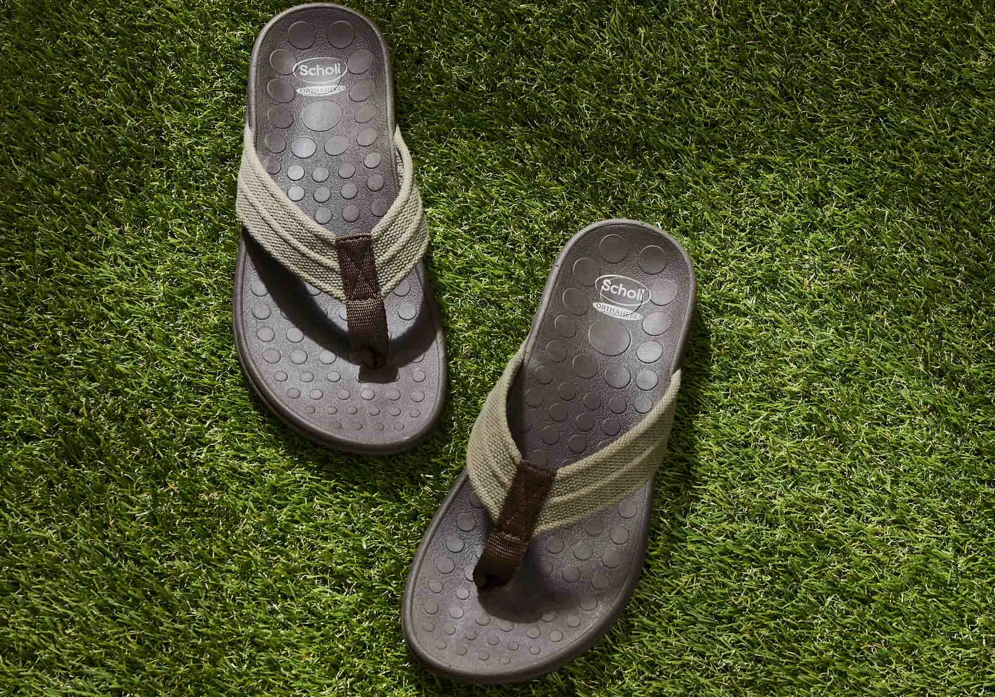 Scholl Orthaheel Whack Mens Supportive Comfortable Thongs Scholl Orthaheel Shoes