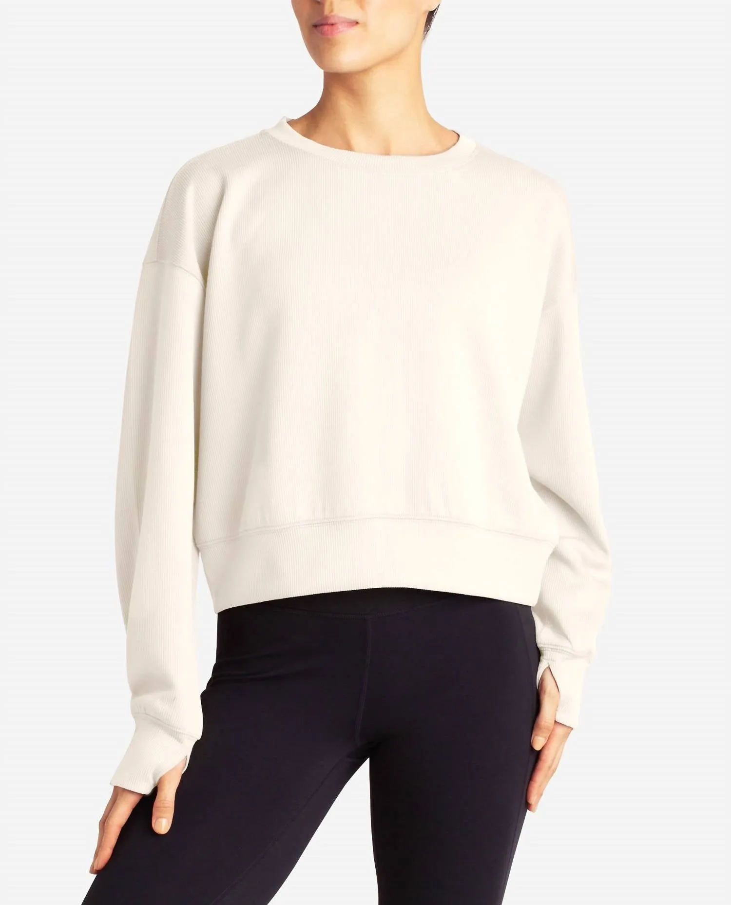 Scuba Rib Luxury Sweatshirt In Birch