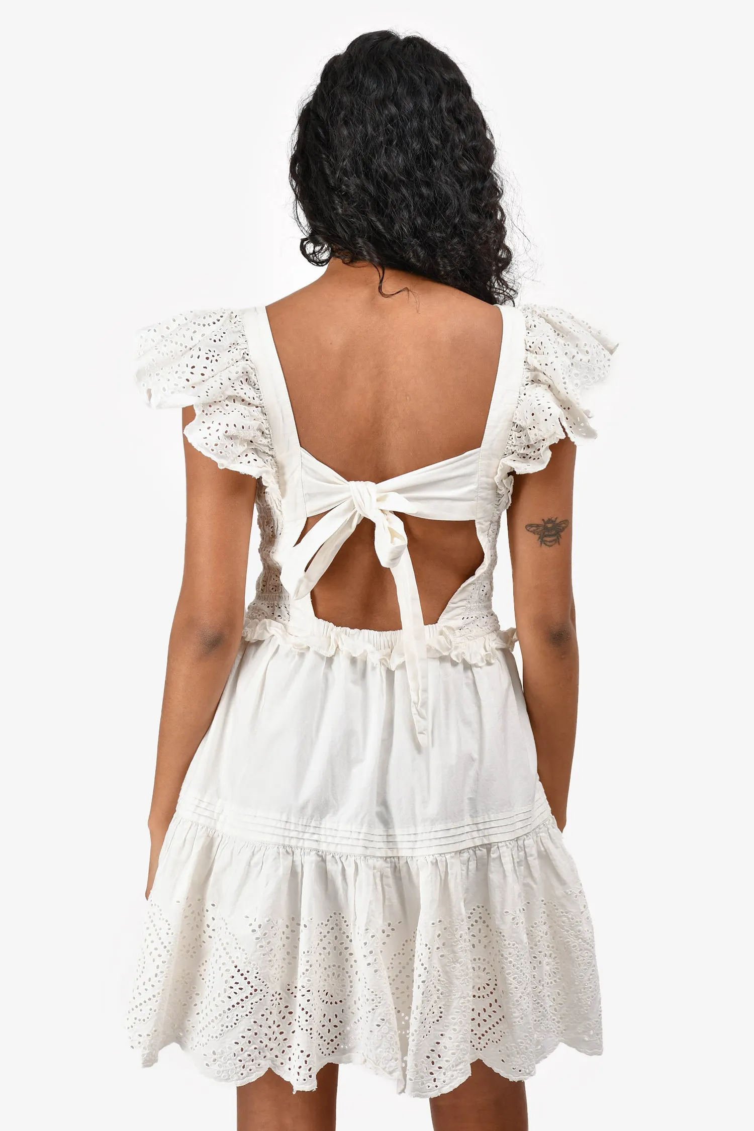 Sea New York White Off Shoulder Mini Dress Size M