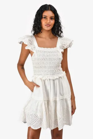 Sea New York White Off Shoulder Mini Dress Size M