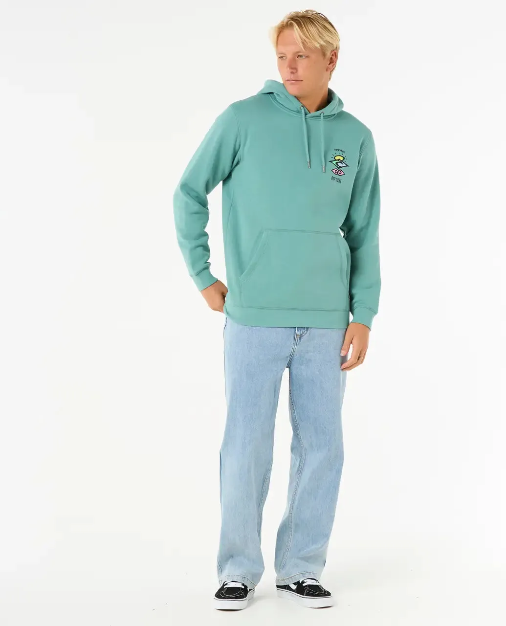 Search Icon Hoodie in Blue Lagoon