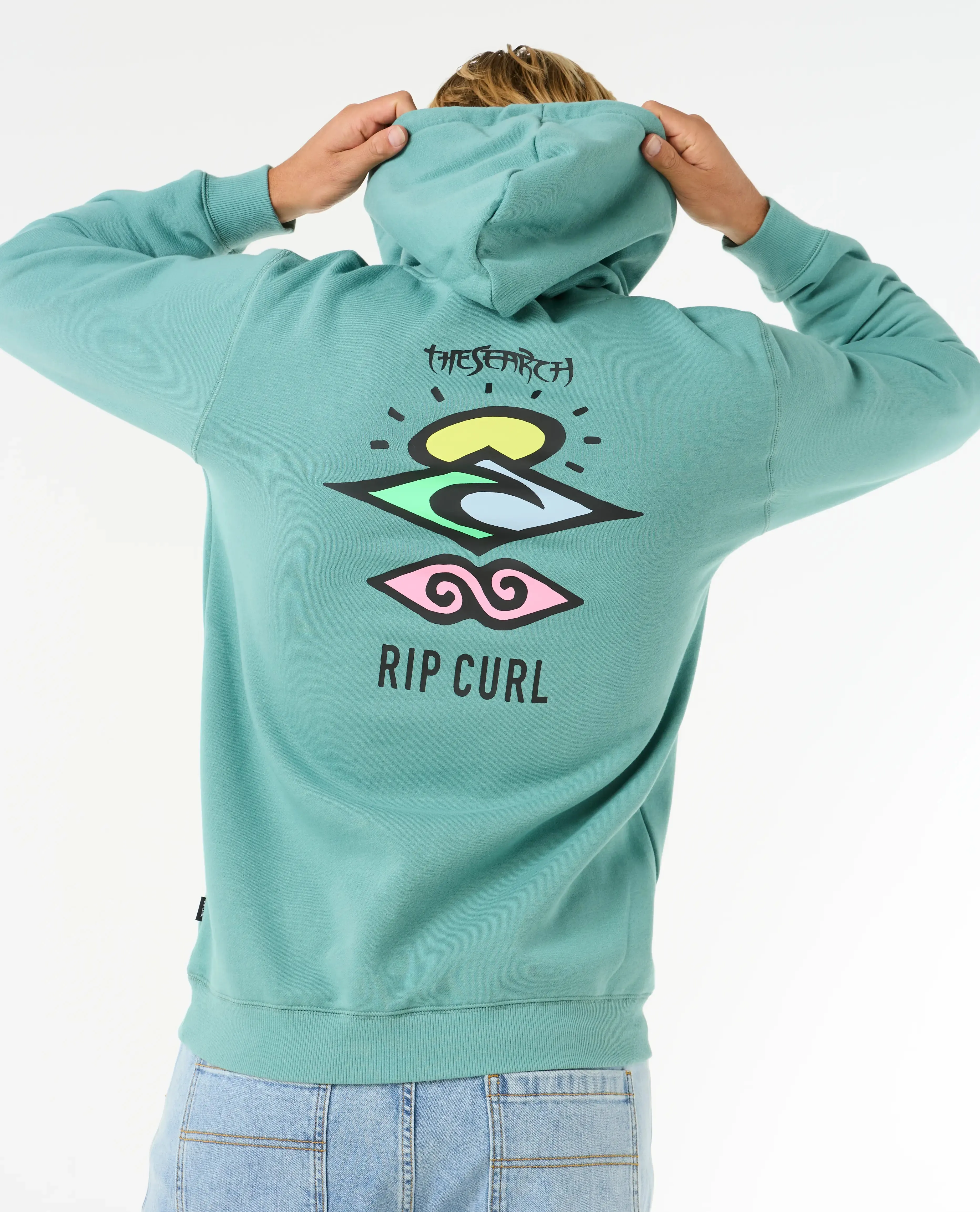 Search Icon Hoodie in Blue Lagoon