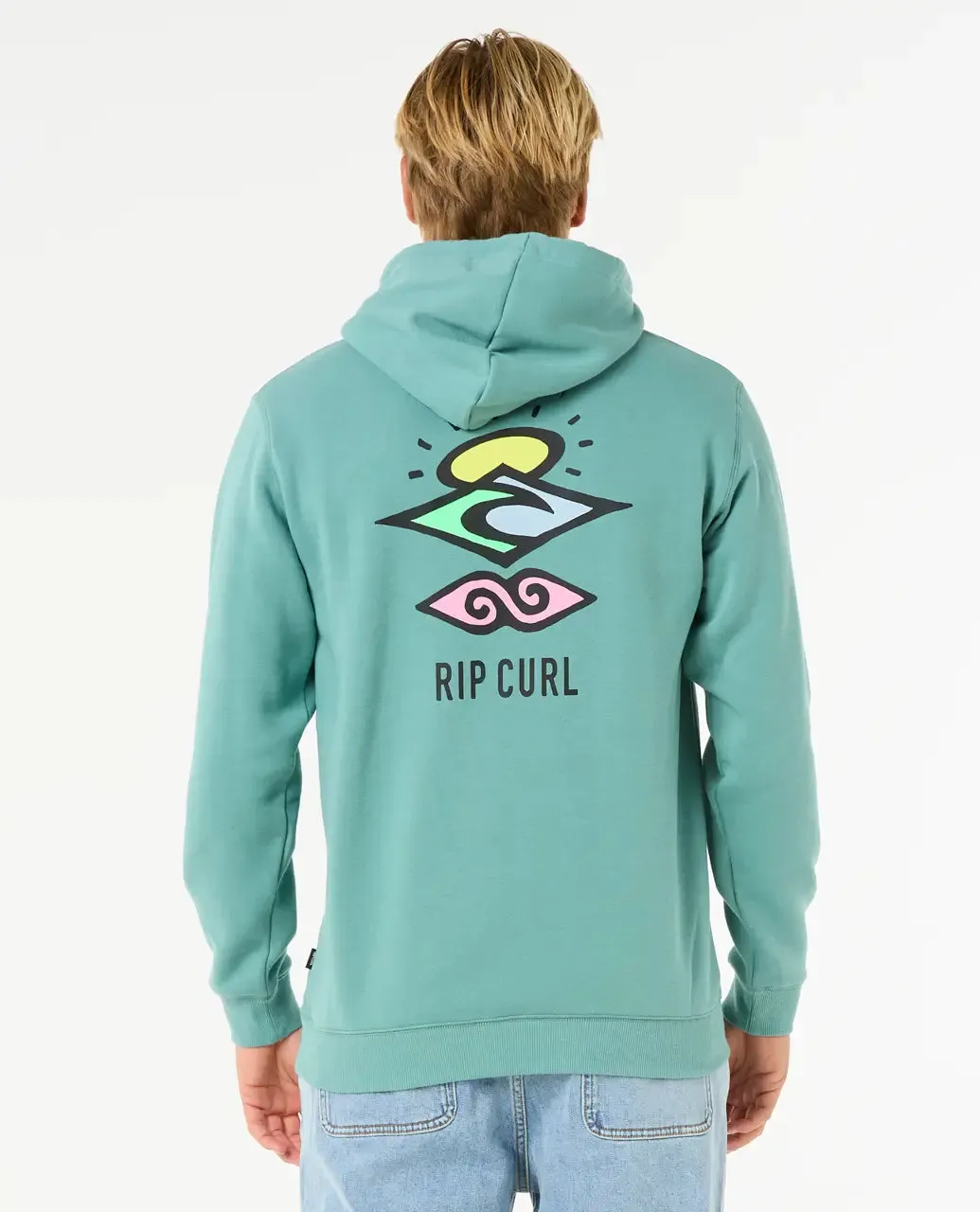 Search Icon Hoodie in Blue Lagoon