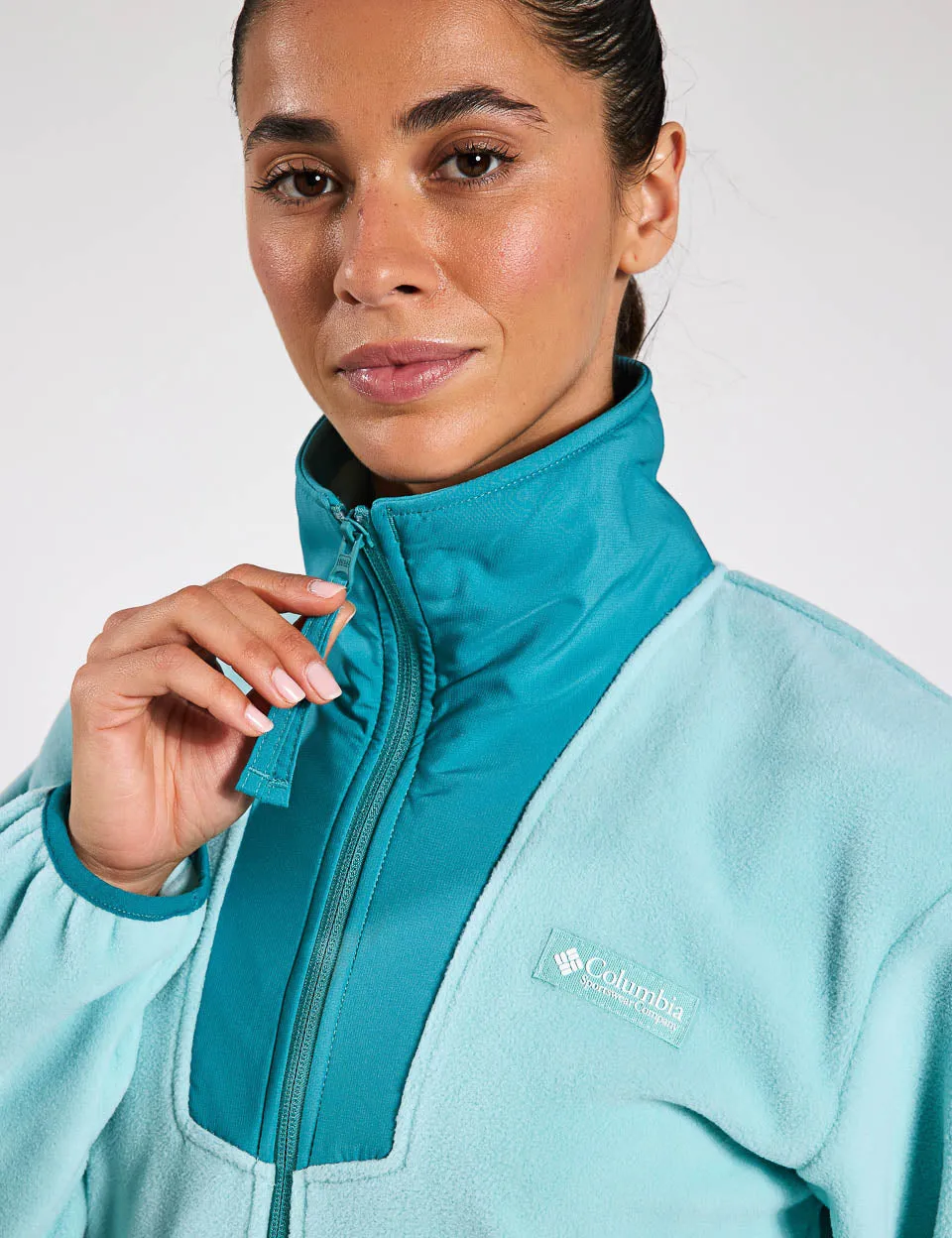 Sequoia Grove 1/2 Zip Fleece - Spray/Teal