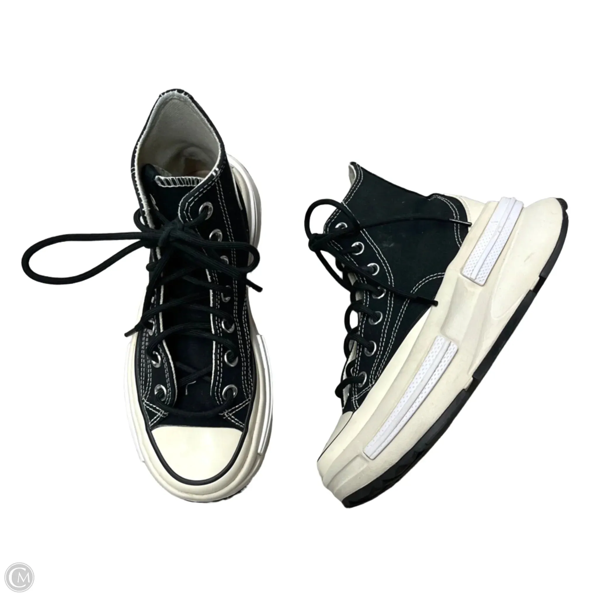 Shoes Sneakers Platform By Converse In Black & Cream, Size: 5.5