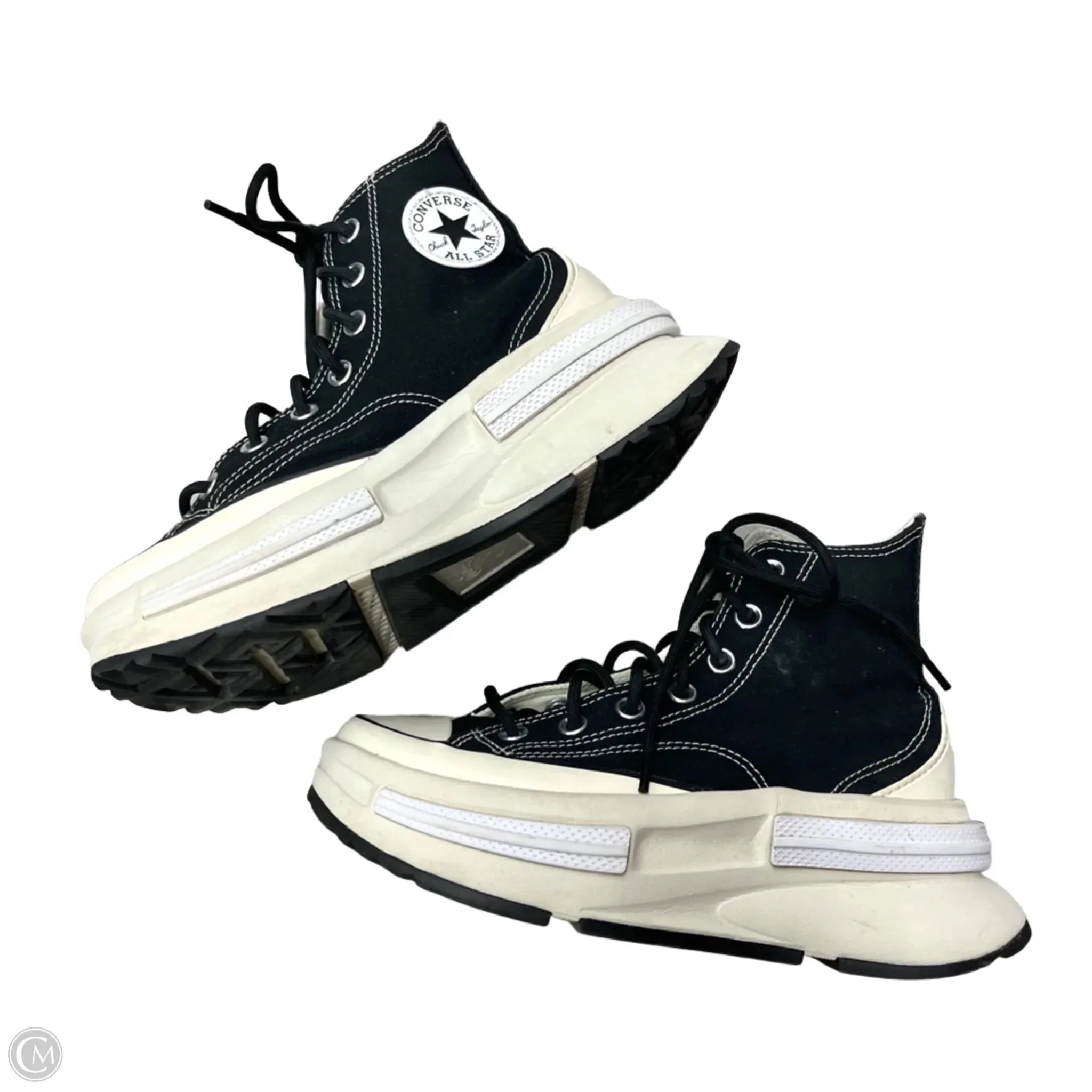 Shoes Sneakers Platform By Converse In Black & Cream, Size: 5.5