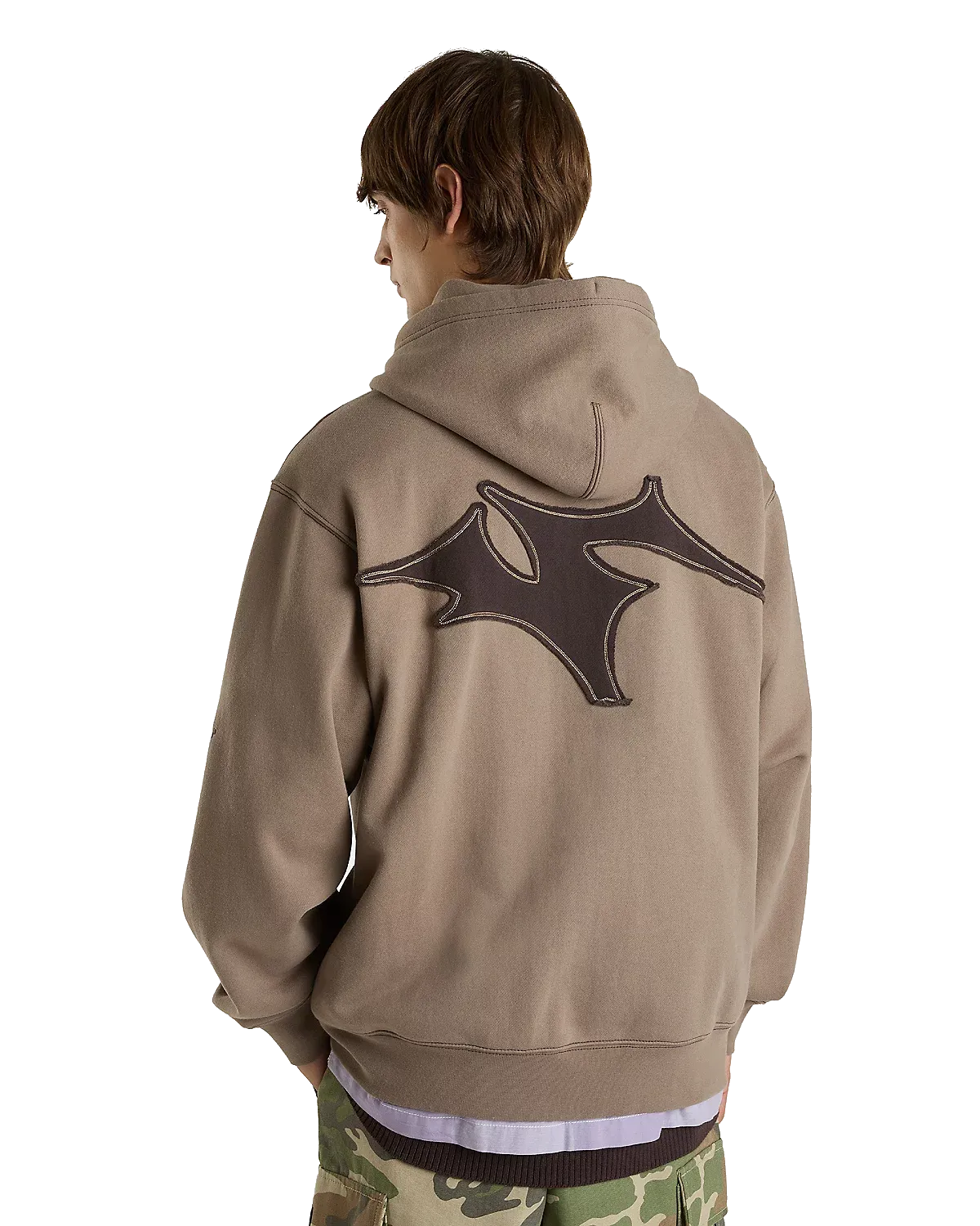 Skate V Thorn Zip Hoodie in Walnut