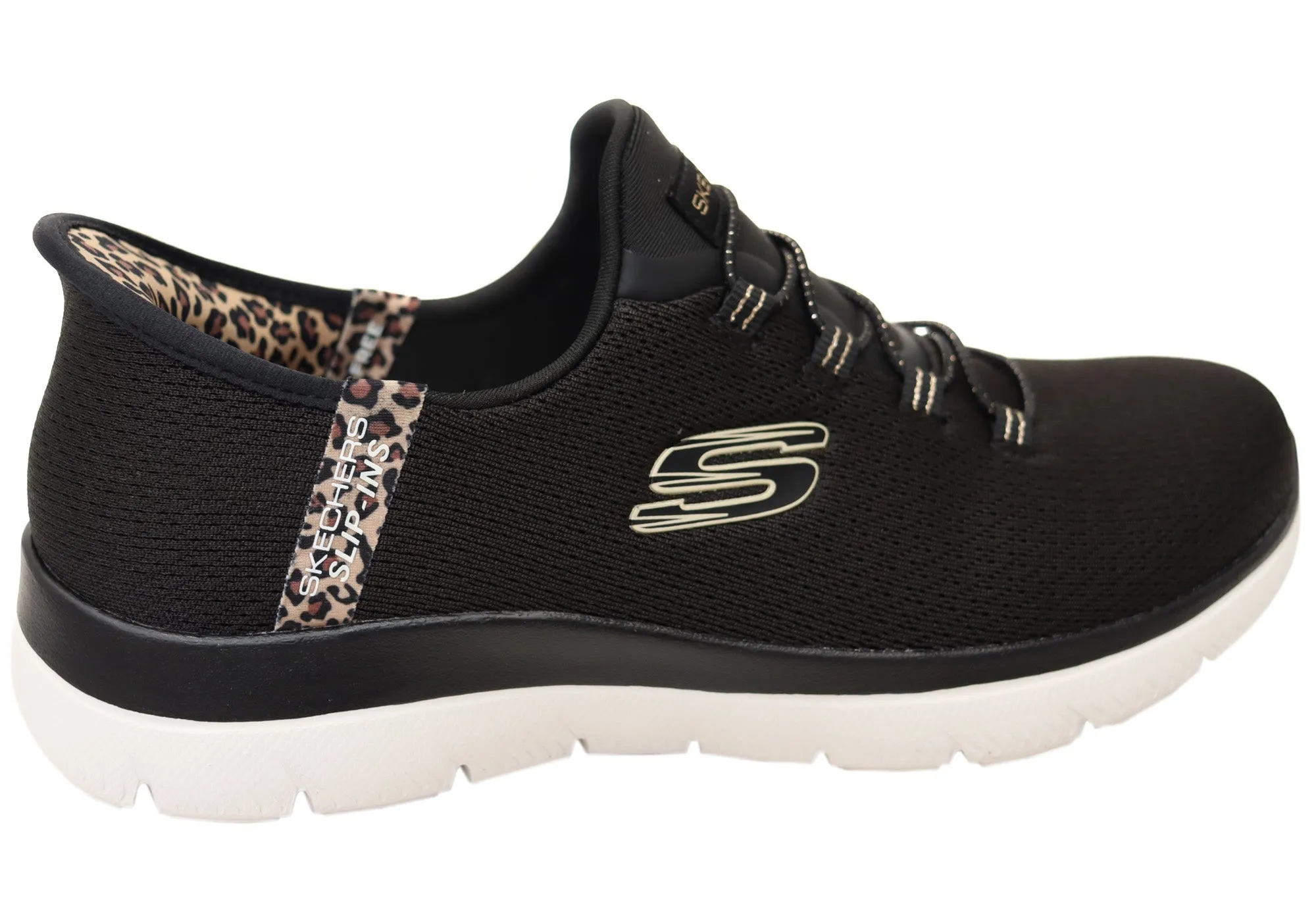 Skechers Womens Slip Ins Summits Leopard Chic Comfortable Shoes Skechers Shoes