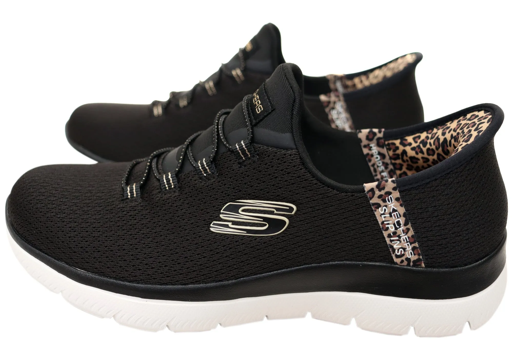 Skechers Womens Slip Ins Summits Leopard Chic Comfortable Shoes Skechers Shoes