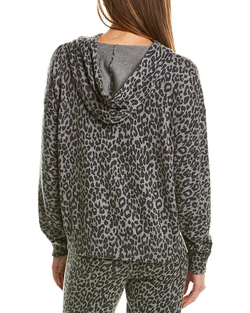 SKULL CASHMERE Berlyn Cashmere-Blend Leopard Hoodie