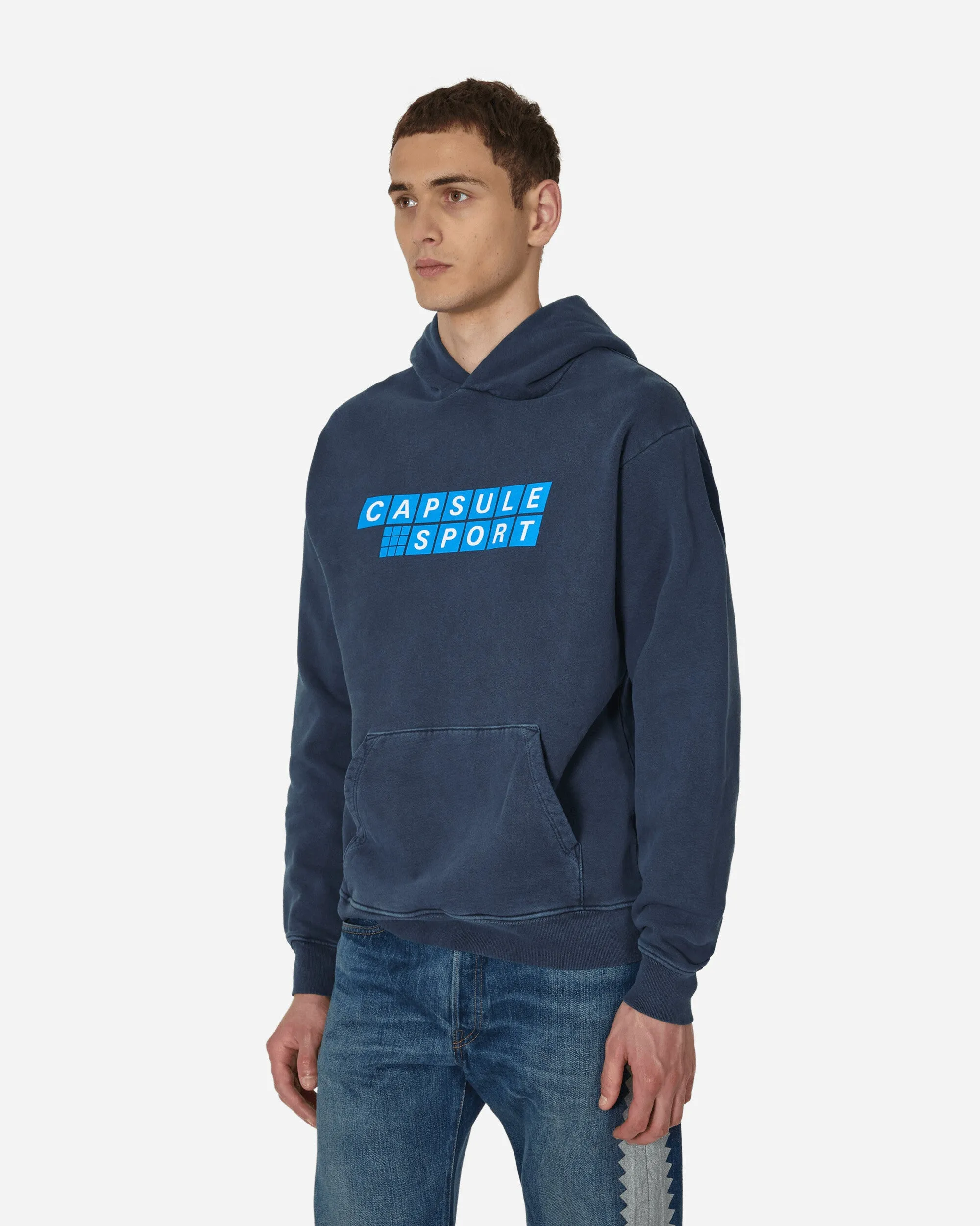 Sport Hooded Sweatshirt Vintage Navy