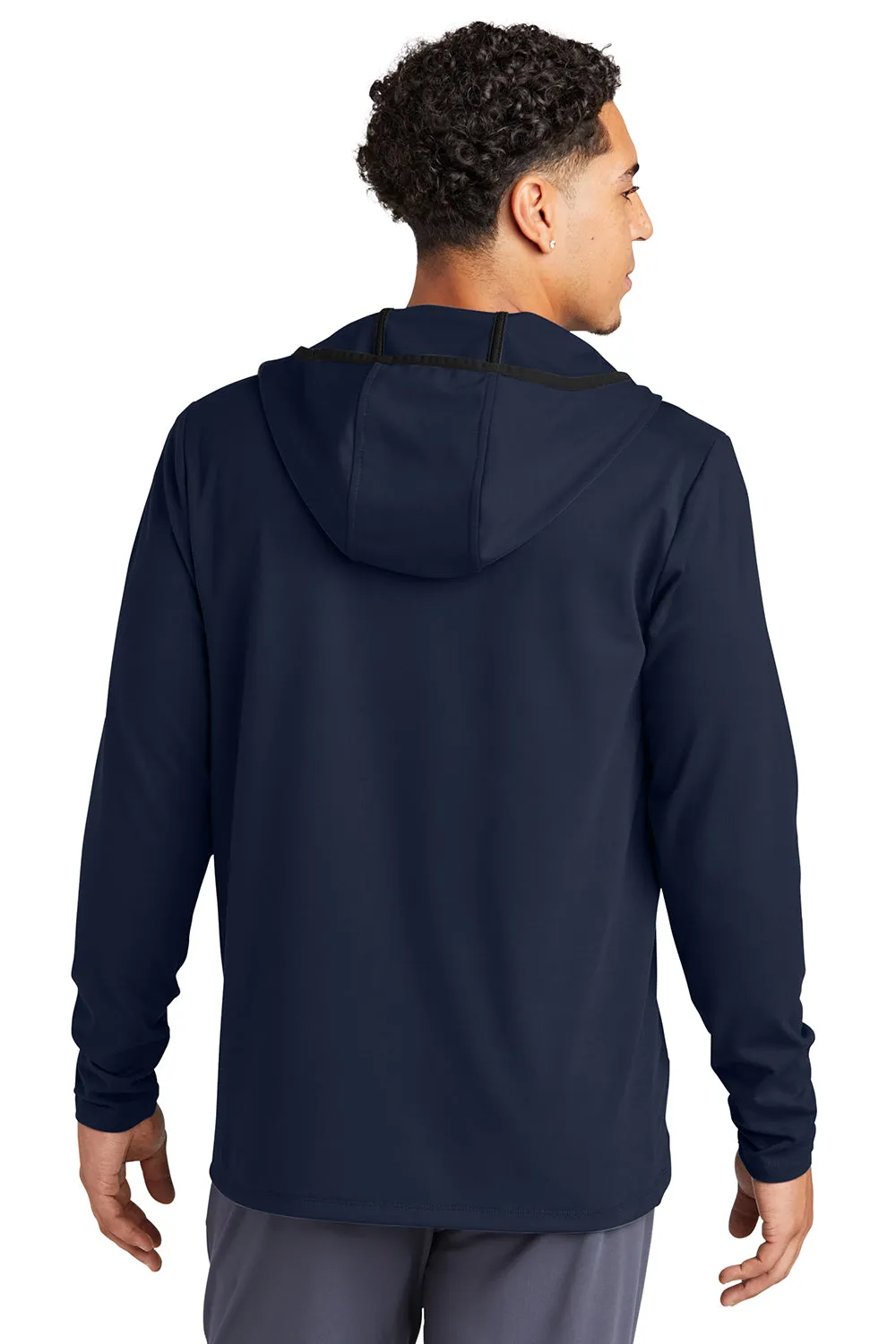 Sport-Tek Mens Circuit Full Zip Hooded Sweatshirt Hoodie w/ Pockets - True Navy Blue