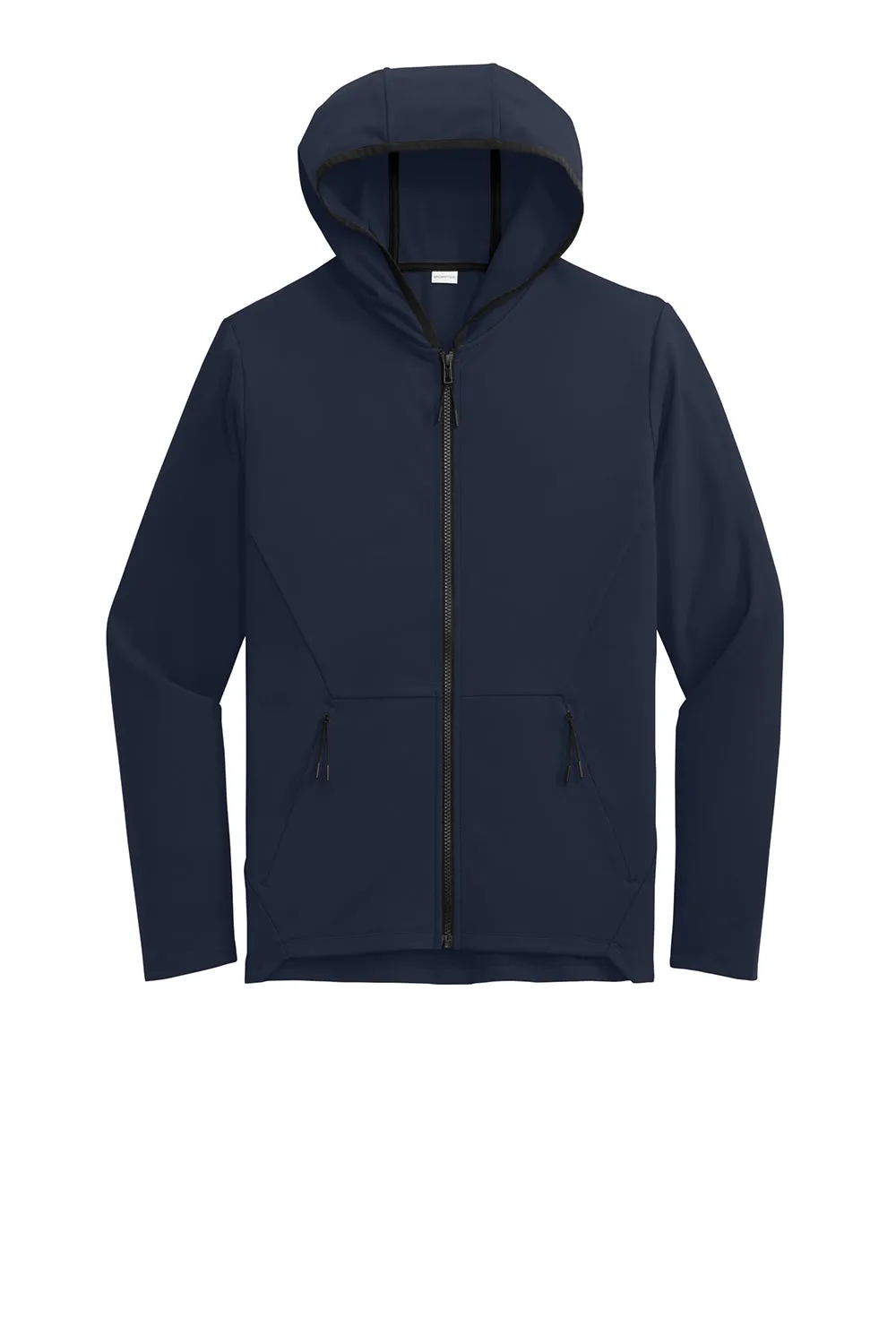 Sport-Tek Mens Circuit Full Zip Hooded Sweatshirt Hoodie w/ Pockets - True Navy Blue
