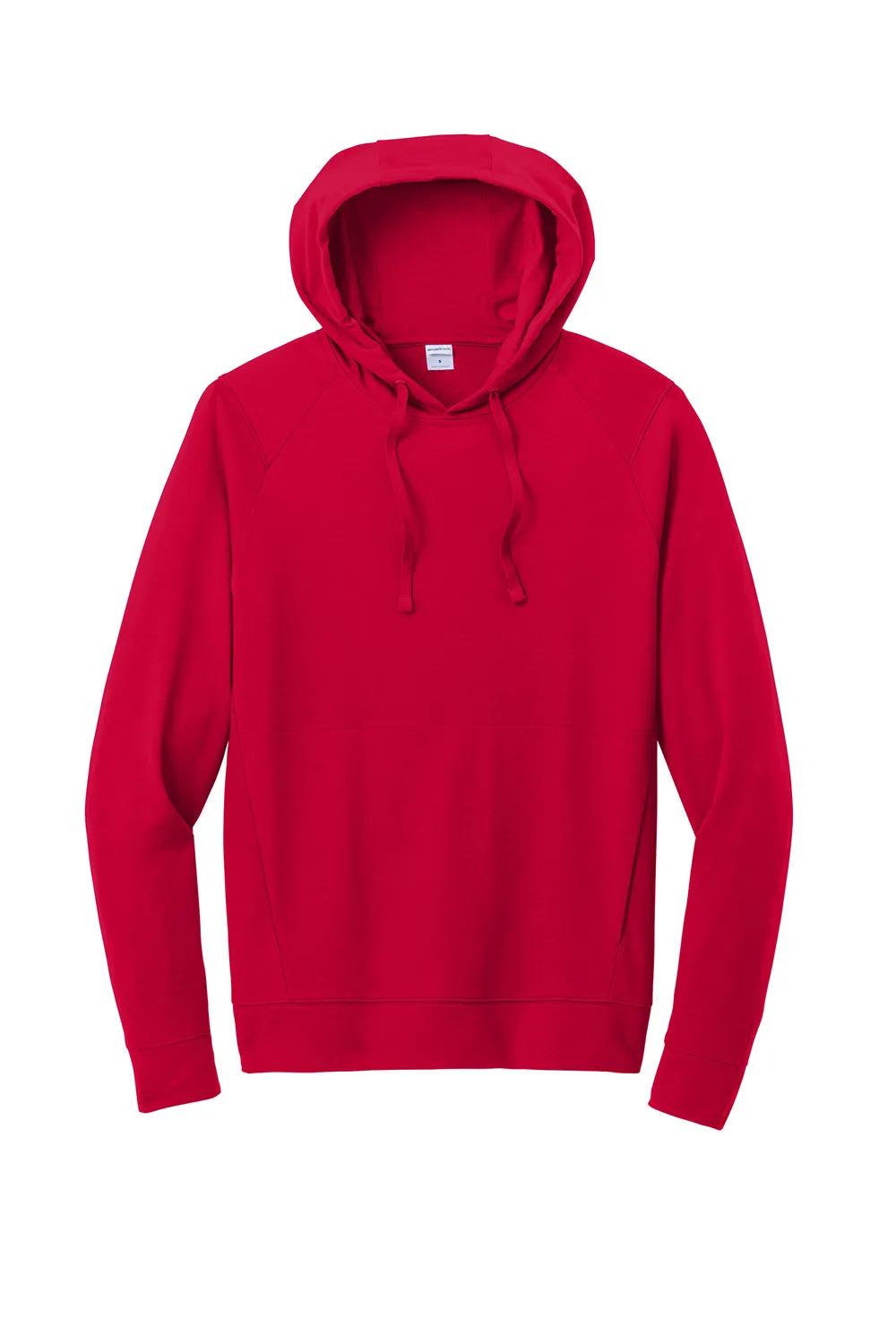 Sport-Tek Mens Flex Fleece Moisture Wicking Hooded Sweatshirt Hoodie w/ Pockets - Deep Red