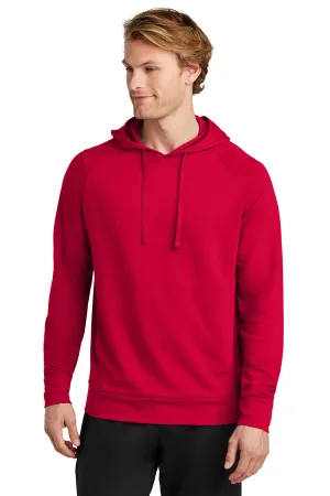 Sport-Tek Mens Flex Fleece Moisture Wicking Hooded Sweatshirt Hoodie w/ Pockets - Deep Red