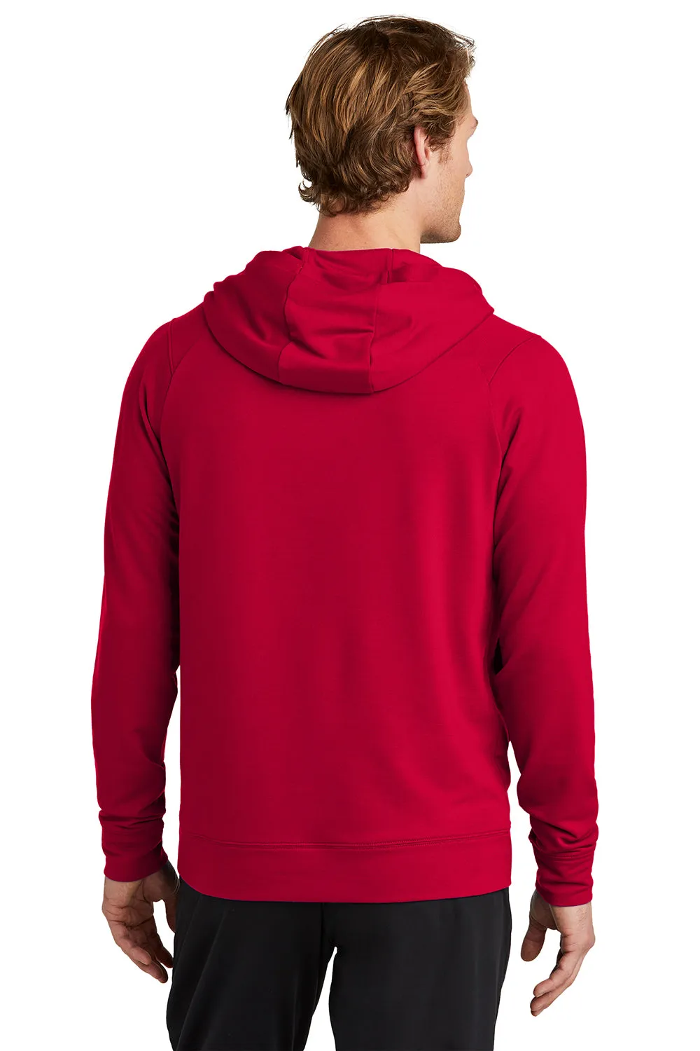 Sport-Tek Mens Flex Fleece Moisture Wicking Hooded Sweatshirt Hoodie w/ Pockets - Deep Red