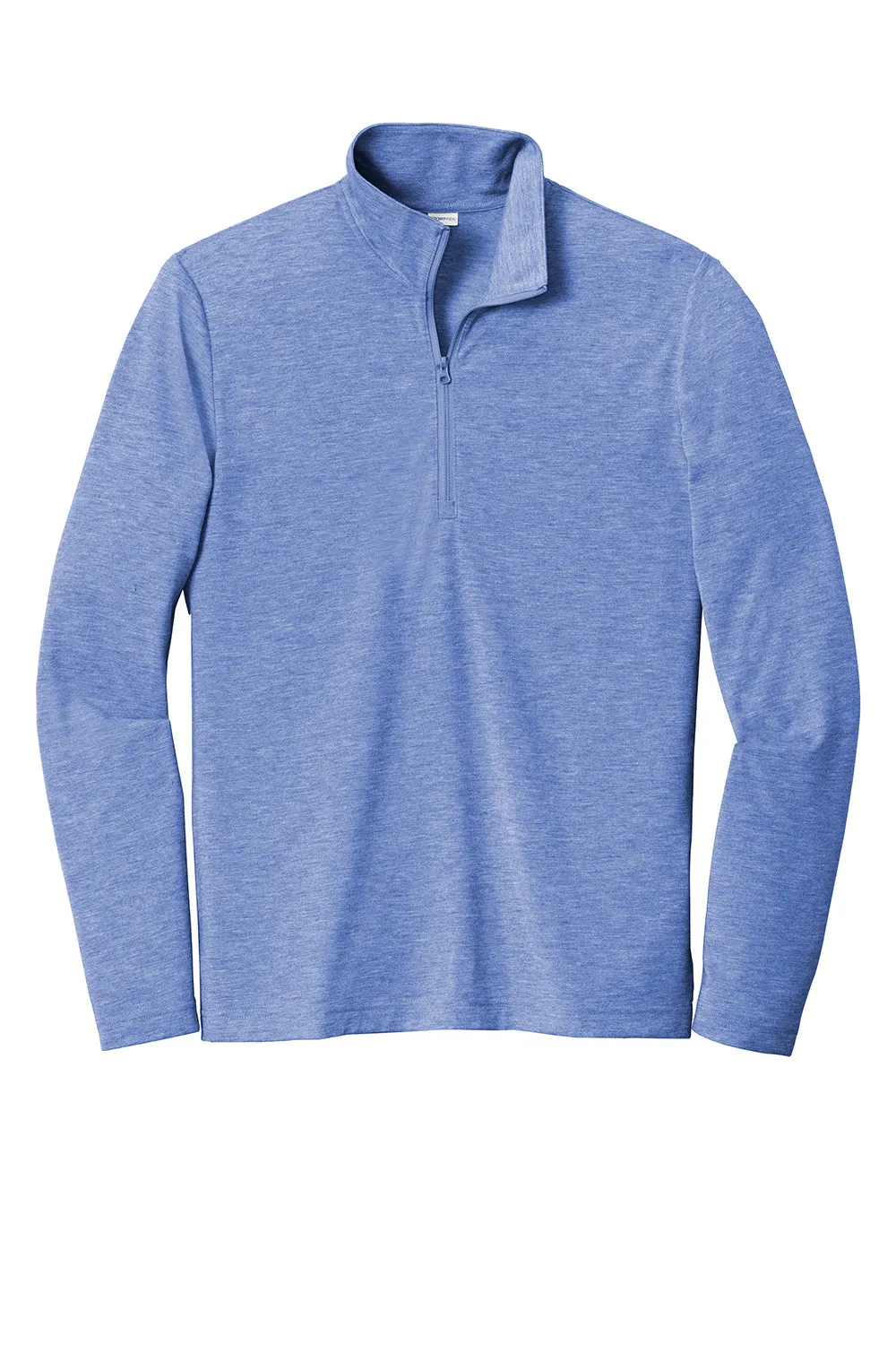 Sport-Tek Mens Moisture Wicking 1/4 Zip Sweatshirt - Heather True Royal Blue