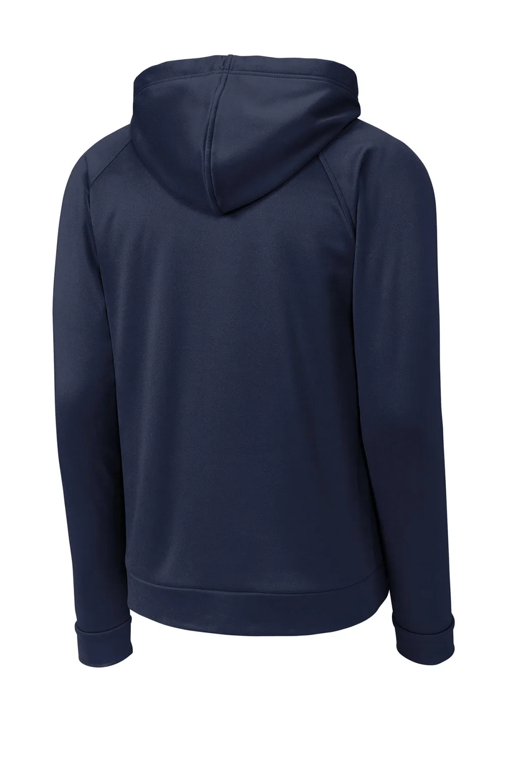 Sport-Tek Mens Re-Compete Fleece Anti Static Hooded Sweatshirt Hoodie w/ Pouch Pocket - True Navy Blue