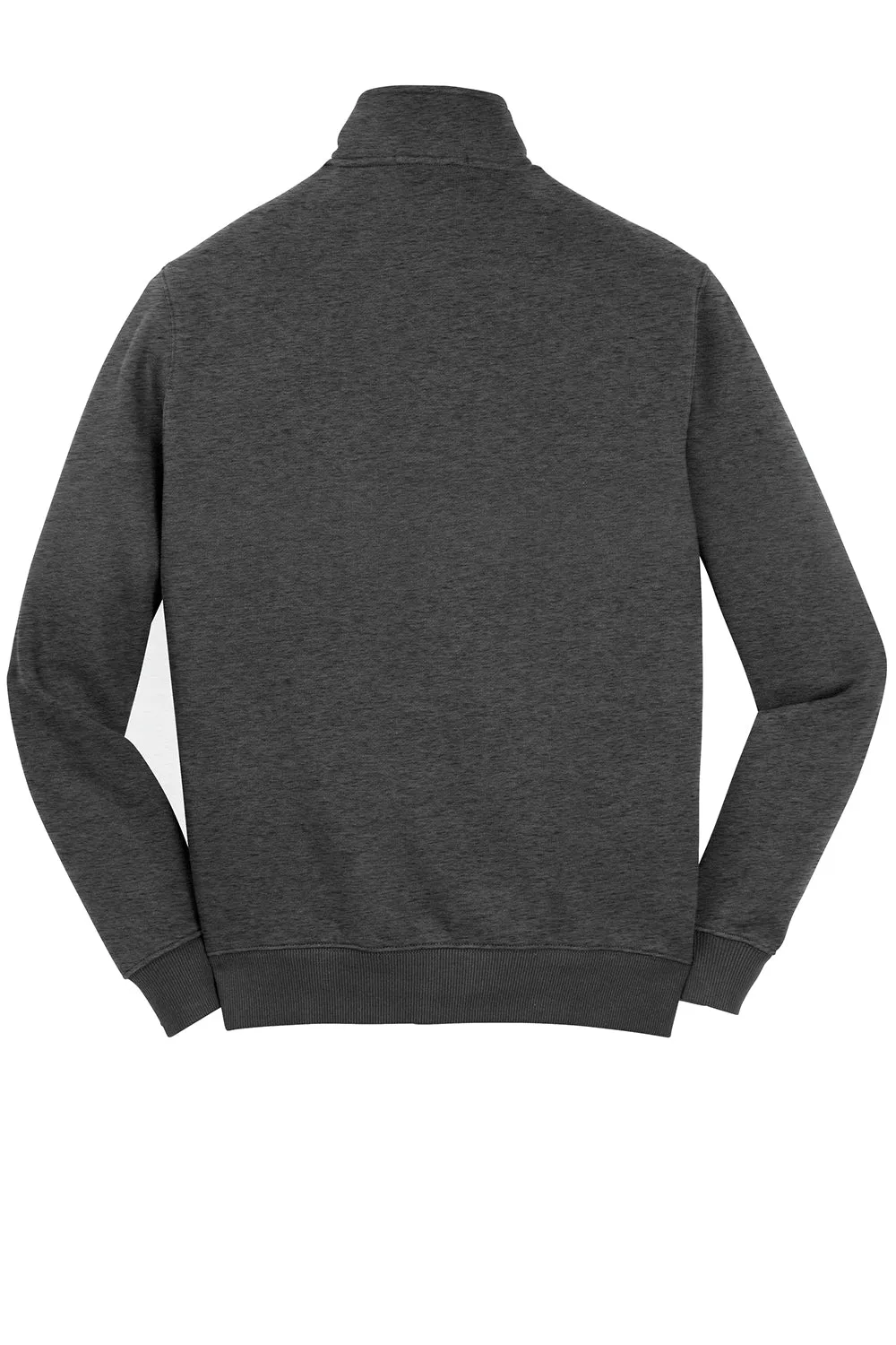 Sport-Tek Mens Shrink Resistant Fleece Full Zip Sweatshirt w/ Pockets - Heather Graphite Grey