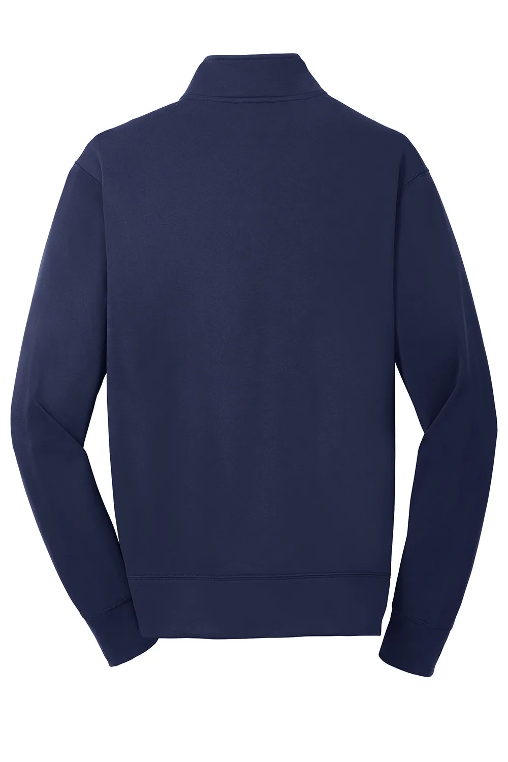 Sport-Tek Mens Sport-Wick Moisture Wicking Fleece Full Zip Sweatshirt w/ Pockets - Navy Blue
