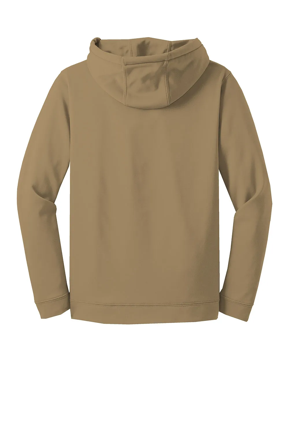 Sport-Tek Mens Sport-Wick Moisture Wicking Fleece Hooded Sweatshirt Hoodie w/ Pouch Pocket - Coyote Brown