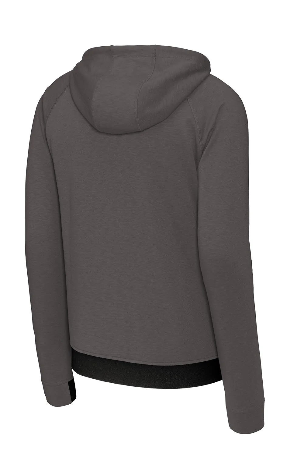 Sport-Tek Mens Strive PosiCharge Full Zip Hooded Sweatshirt Hoodie w/ Pockets - Graphite Grey
