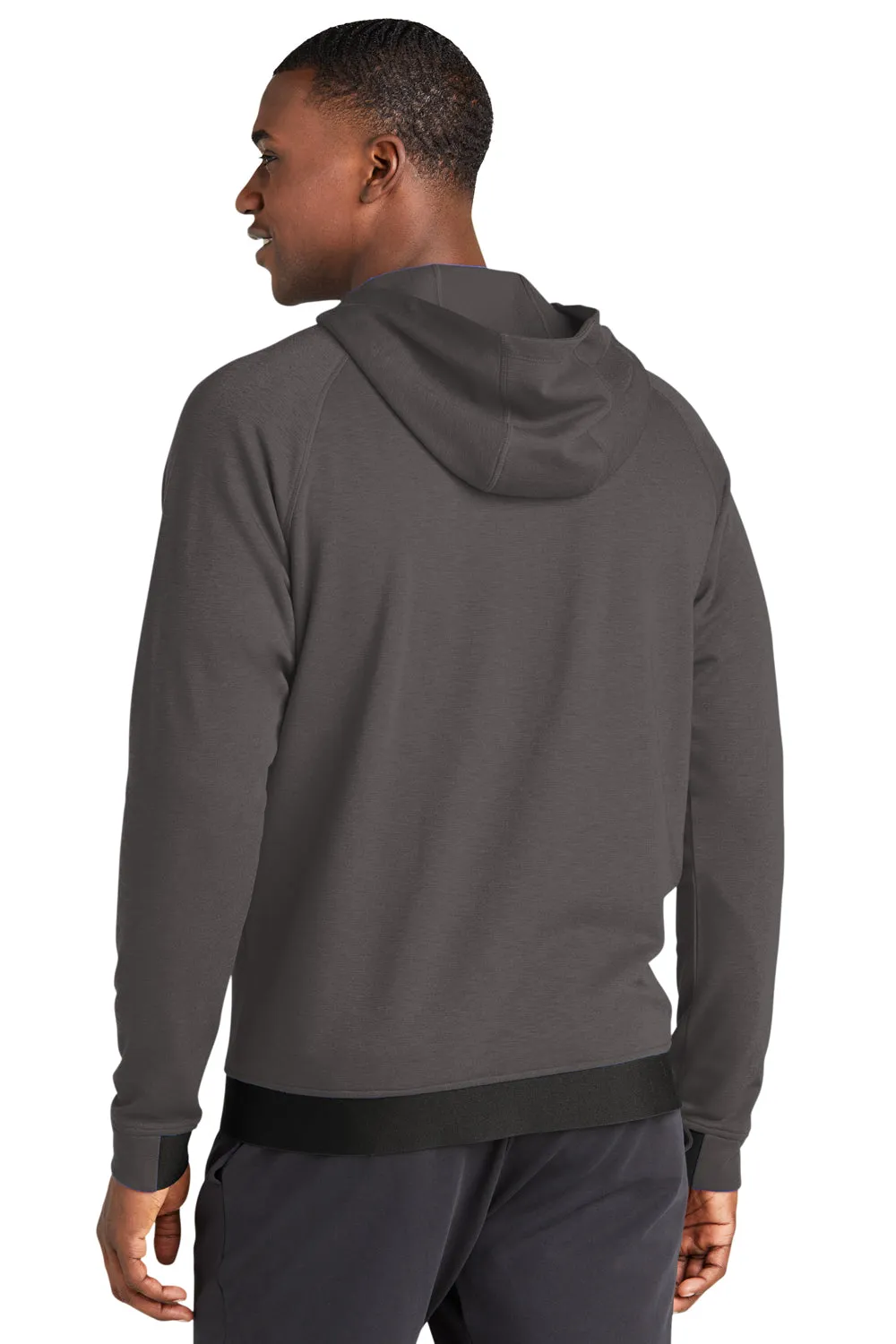 Sport-Tek Mens Strive PosiCharge Full Zip Hooded Sweatshirt Hoodie w/ Pockets - Graphite Grey