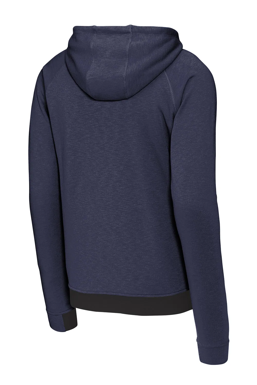 Sport-Tek Mens Strive PosiCharge Hooded Sweatshirt Hoodie w/ Pouch Pocket - True Navy Blue