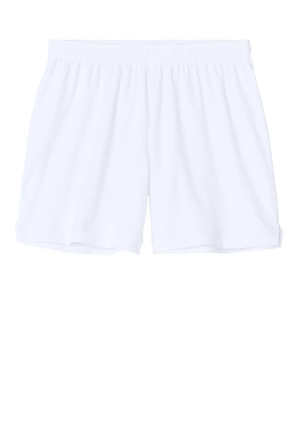 Sport-Tek Womens Club Moisture Wicking Shorts - White/White