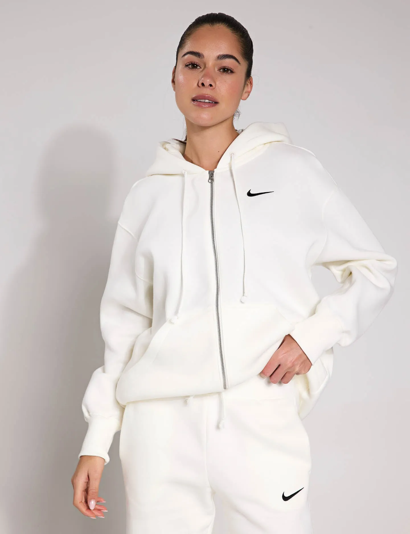 Sportswear Phoenix Fleece Oversized Hoodie - Sail/Black