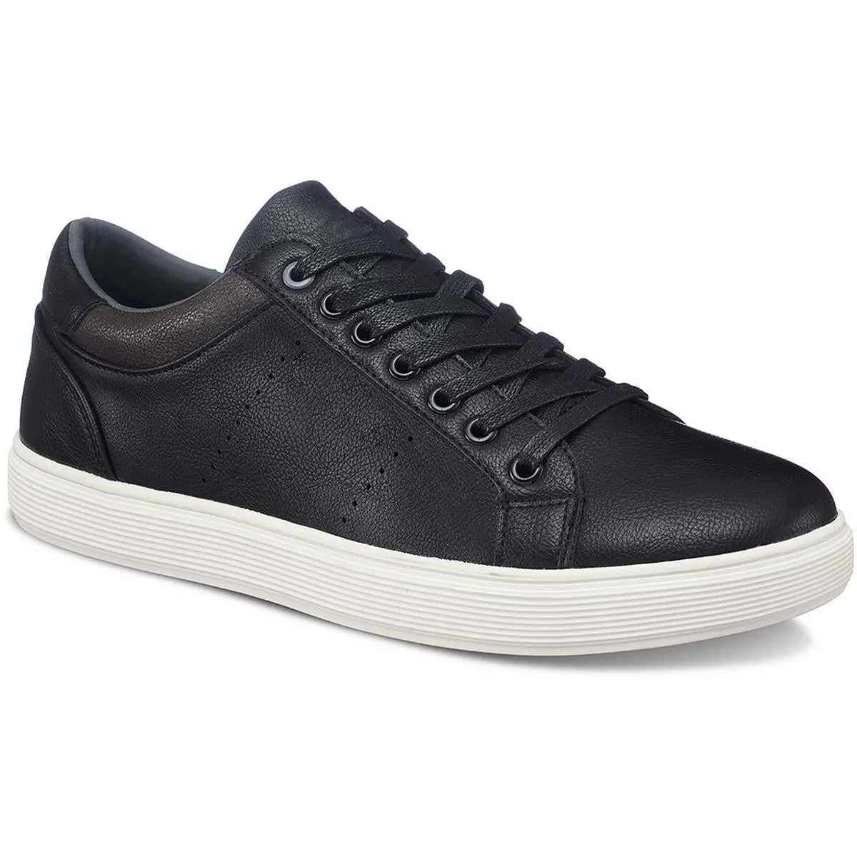 Stallion Mens Lace-Up Faux Leather Casual And Fashion Sneakers