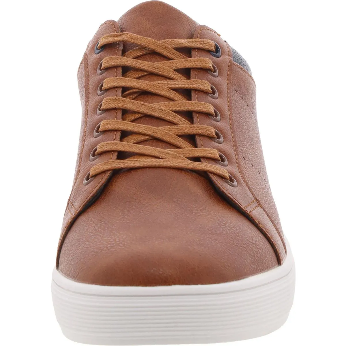 Stallion Mens Lace-Up Faux Leather Casual And Fashion Sneakers
