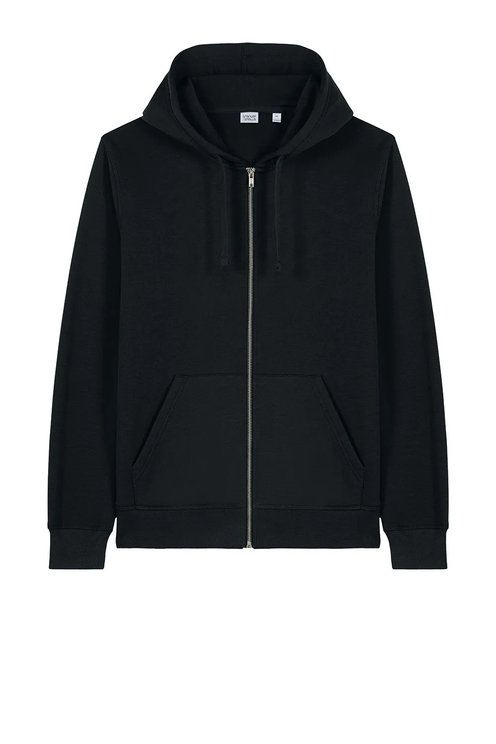 Stanley/Stella Mens Mixer Full Zip Hooded Sweatshirt Hoodie w/ Pockets - Black