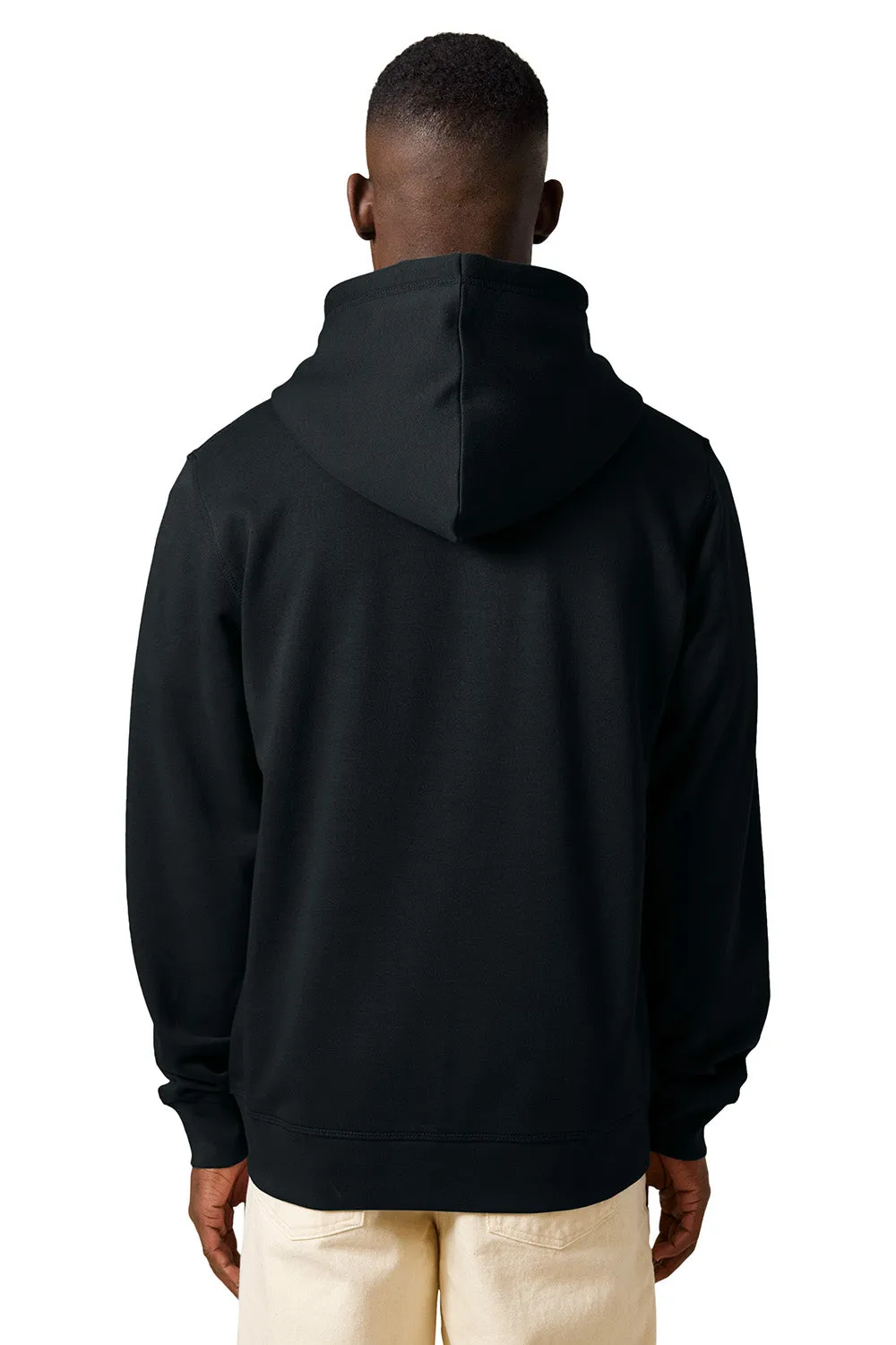 Stanley/Stella Mens Mixer Full Zip Hooded Sweatshirt Hoodie w/ Pockets - Black