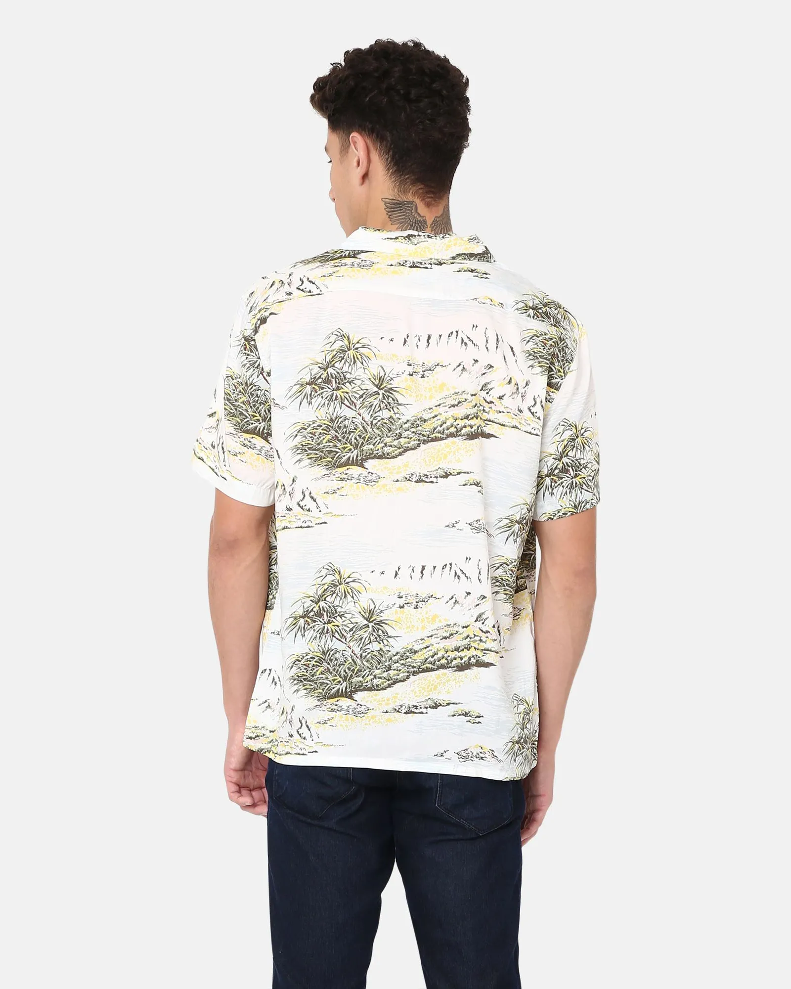 Sunset Camp Shirt in Coastal Scenic Egret
