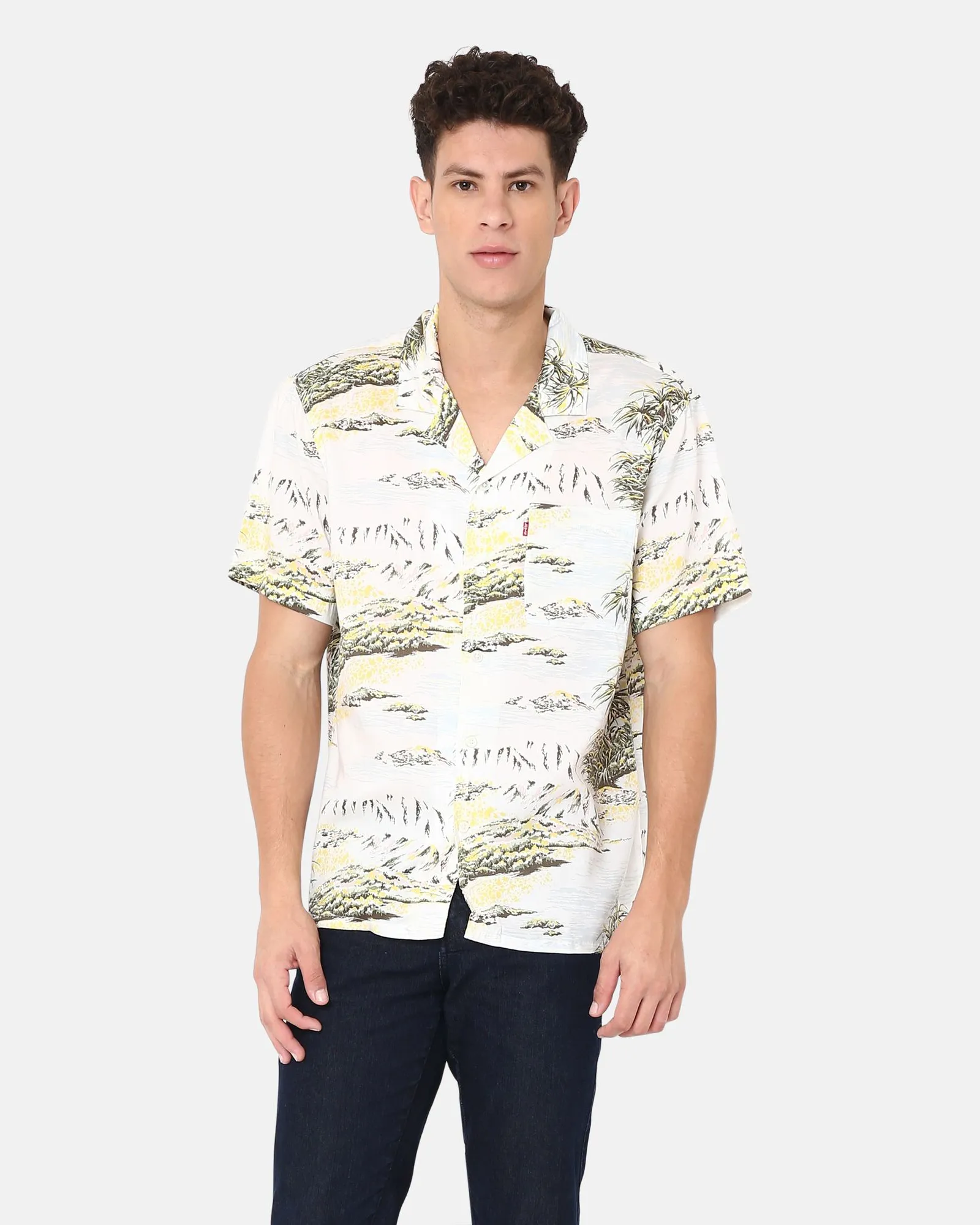 Sunset Camp Shirt in Coastal Scenic Egret