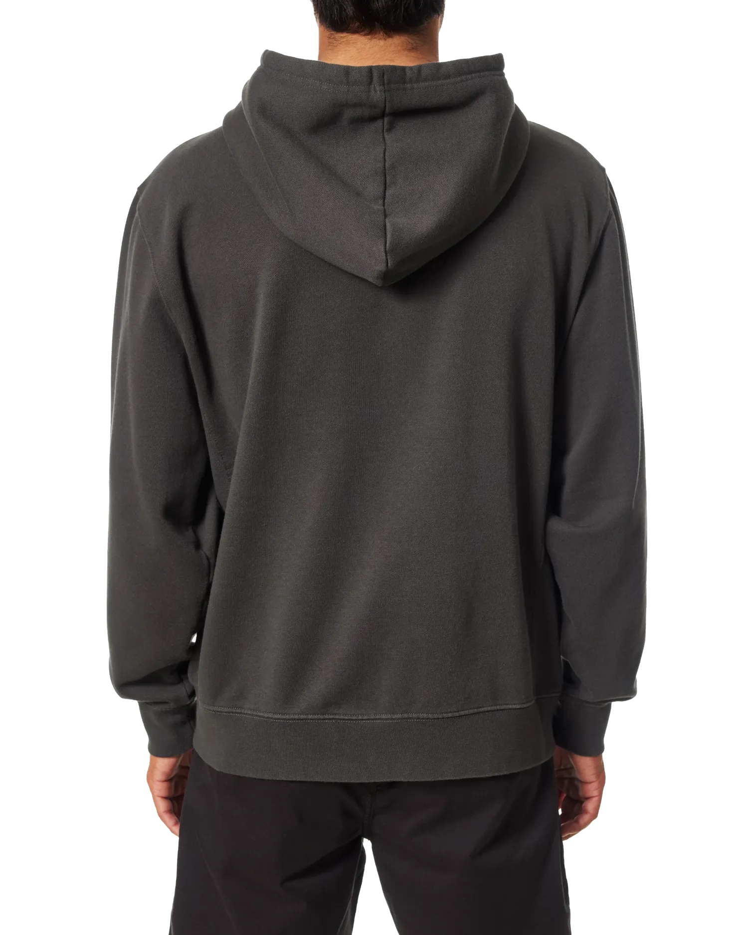 Sunset Embroided Zip Hoodie in Black Wash