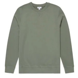 Sunspel Loopback Sweatshirt Light Khaki