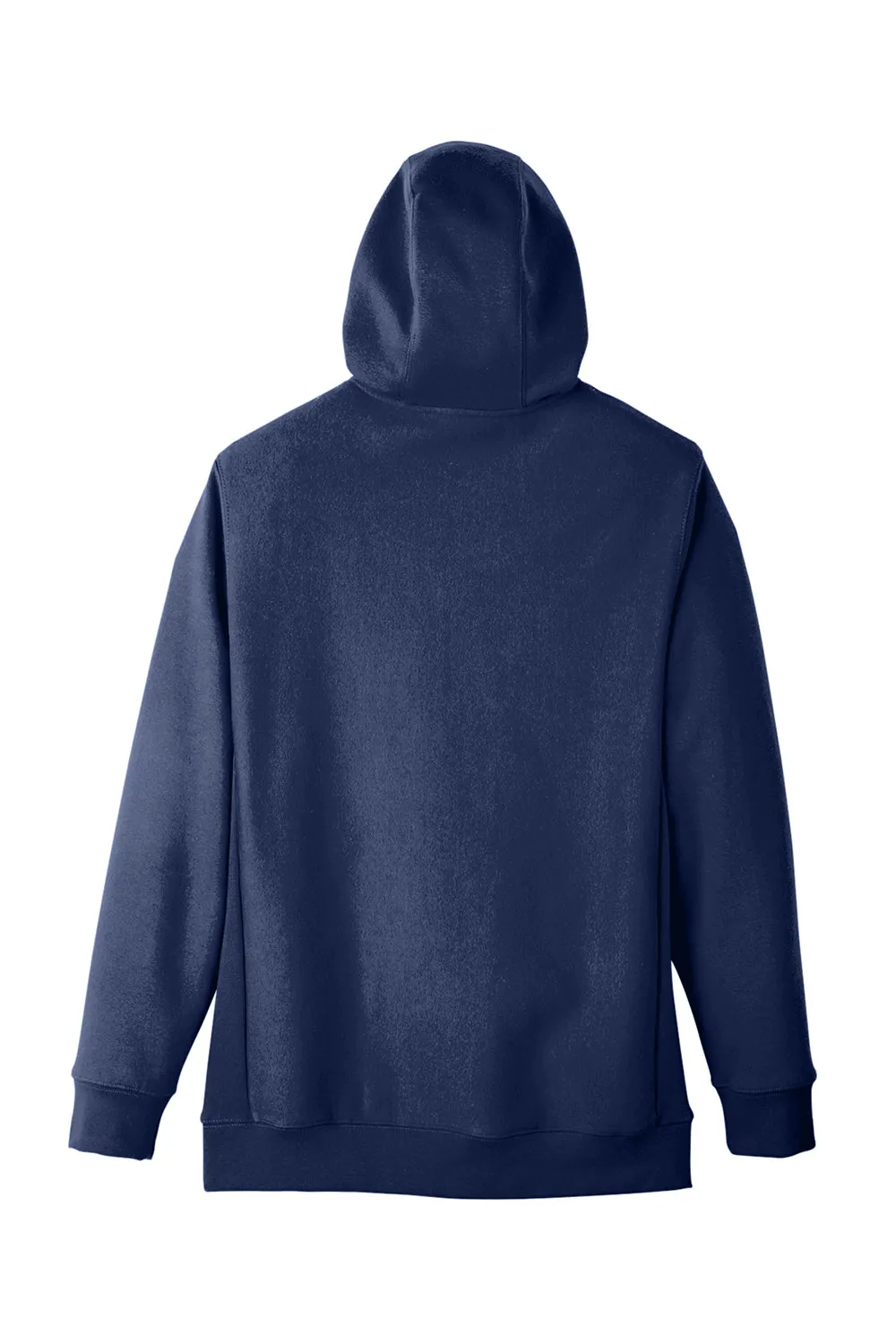 Team 365 Mens Zone HydroSport Fleece Water Resistant Full Zip Hooded Sweatshirt Hoodie w/ Pockets - Dark Navy Blue