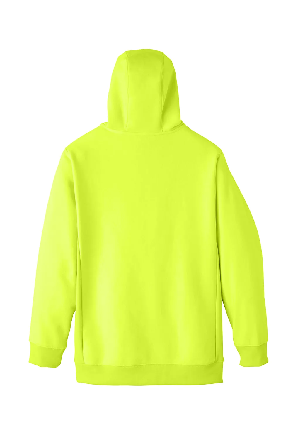 Team 365 Mens Zone HydroSport Fleece Water Resistant Full Zip Hooded Sweatshirt Hoodie w/ Pockets - Safety Yellow