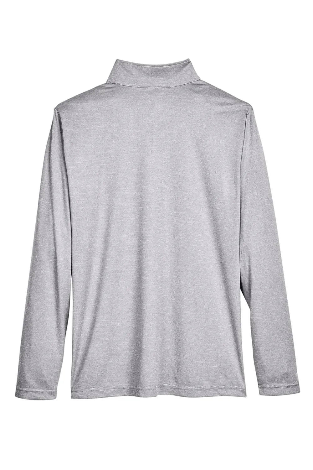 Team 365 Mens Zone Sonic Performance Moisture Wicking 1/4 Zip Sweatshirt - Heather Grey