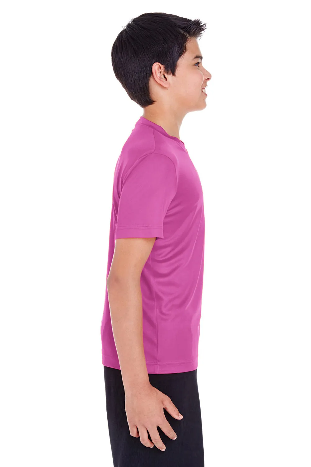 Team 365 Youth Zone Performance Moisture Wicking Short Sleeve Crewneck T-Shirt - Charity Pink