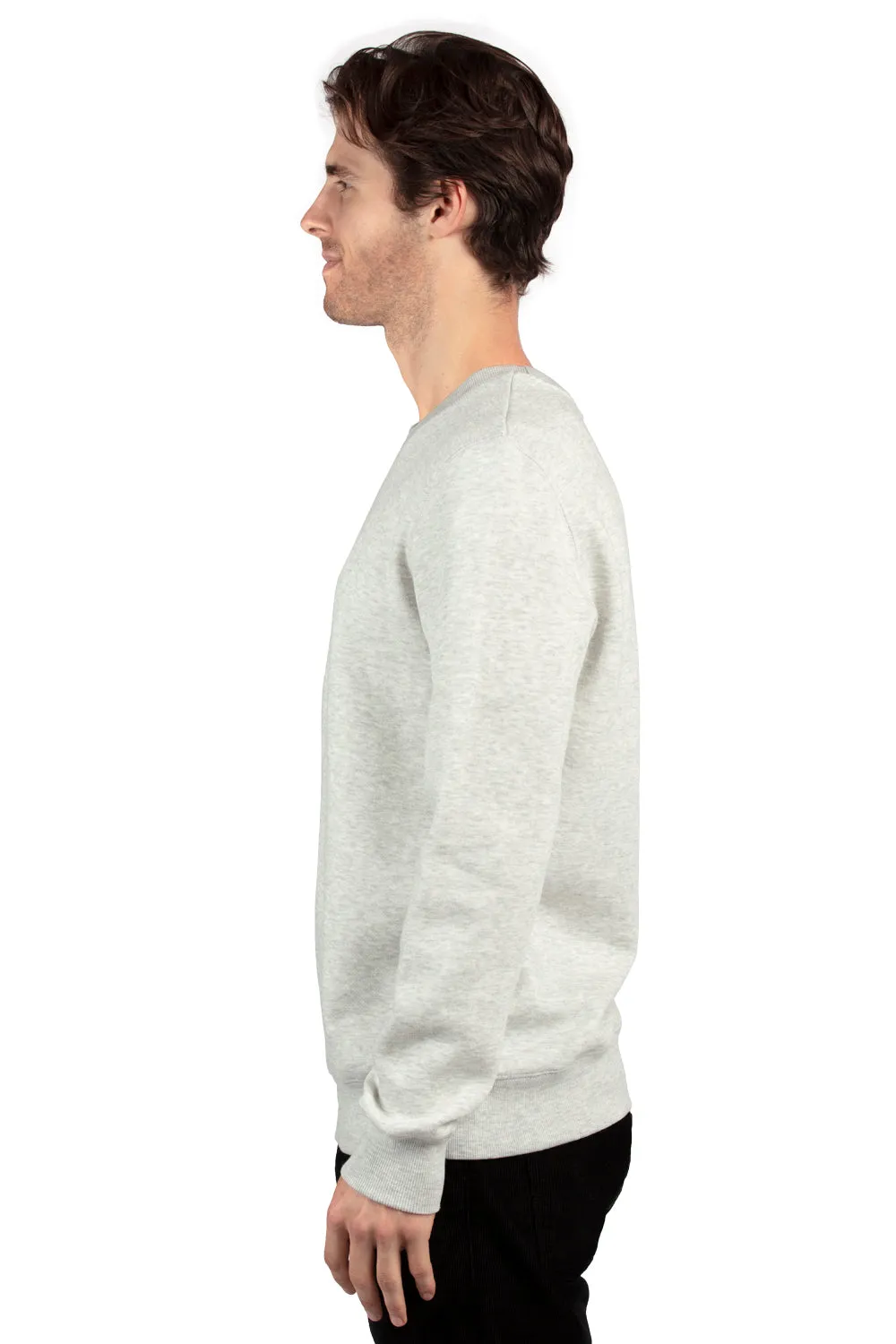 Threadfast Apparel Mens Ultimate Fleece Crewneck Sweatshirt - Heather Oatmeal