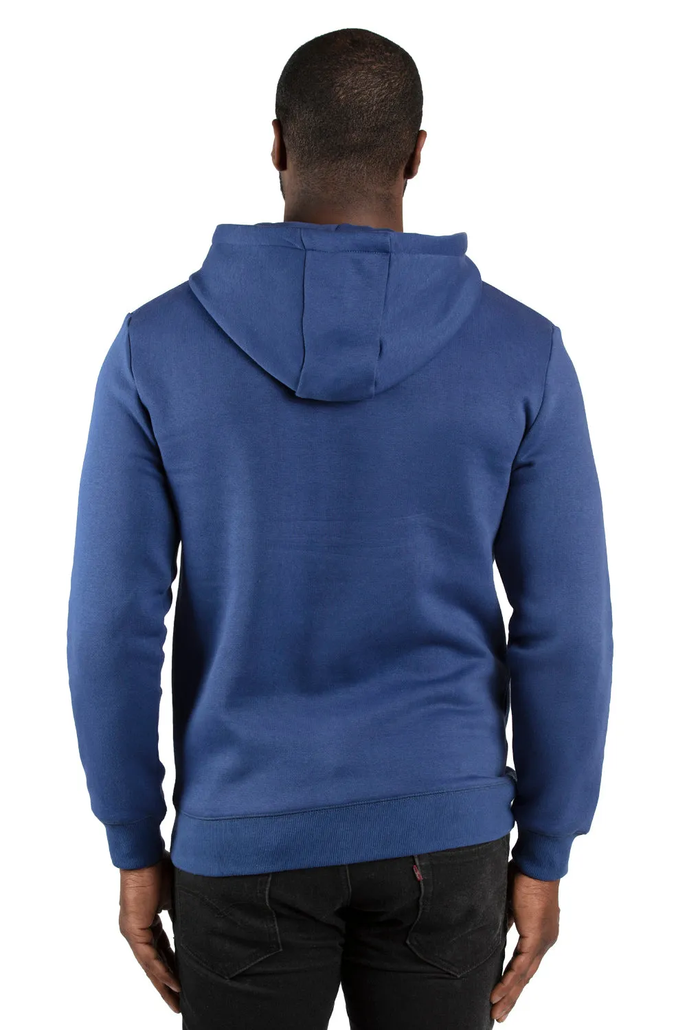 Threadfast Apparel Mens Ultimate Fleece Hooded Sweatshirt Hoodie w/ Pockets - Navy Blue