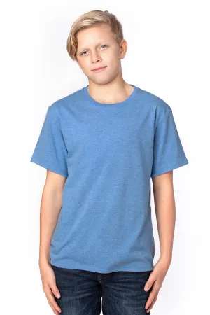 Threadfast Apparel Youth Ultimate Short Sleeve Crewneck T-Shirt - Heather Royal Blue